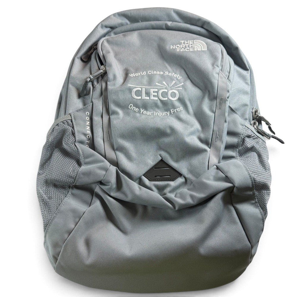 The North Face Connector Backpack Grey FlexVent Laptop Bag Cleco Company Logo
